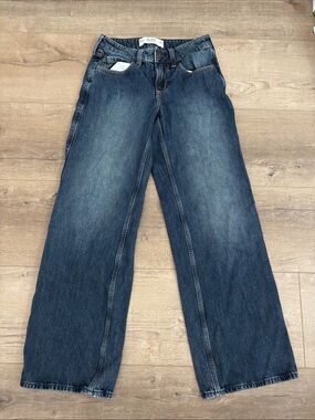 Hollister Low-Rise Baggy Jeans - Dark Blue Denim - Regular Length